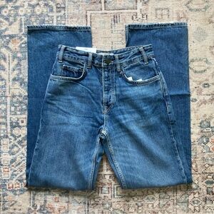 Zara Women's Straight Leg Blue Jeans